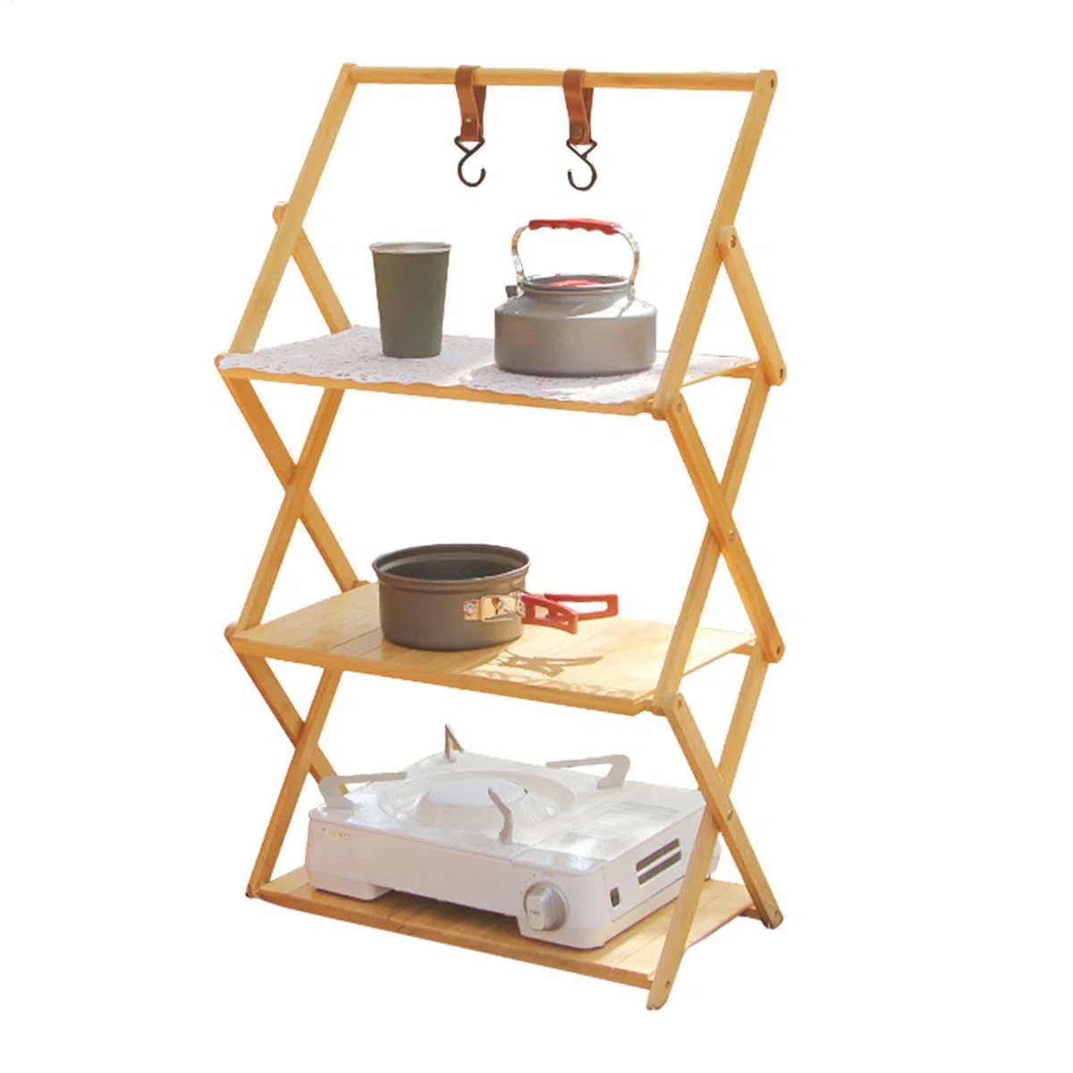 Scaffale da campeggio pieghevole - armadio pieghevole da campeggio portatile, gadget da campeggio | Pianto di stoccaggio telescopico pieghevole, adatto alla cucina in campeggio all'aperto per