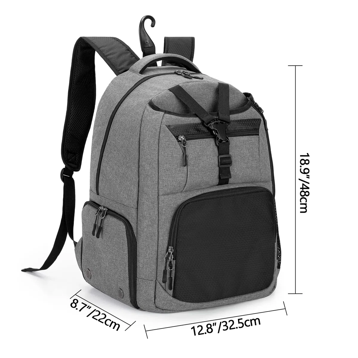DSLEAF Borsa da tennis per uomo/donna per contenere 2 racchette, zaino da tennis con spazio separato per scarpe da tennis