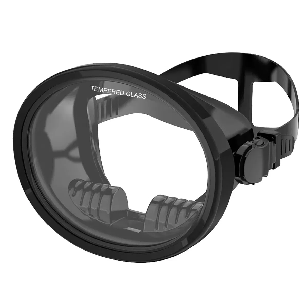 Maschera Snorkeling Mask Maschera subacquea ovale Maschera per la pesca subacquea Classico stile retrò Panoramica ampia vista Occhiali da sub Vetro temperato