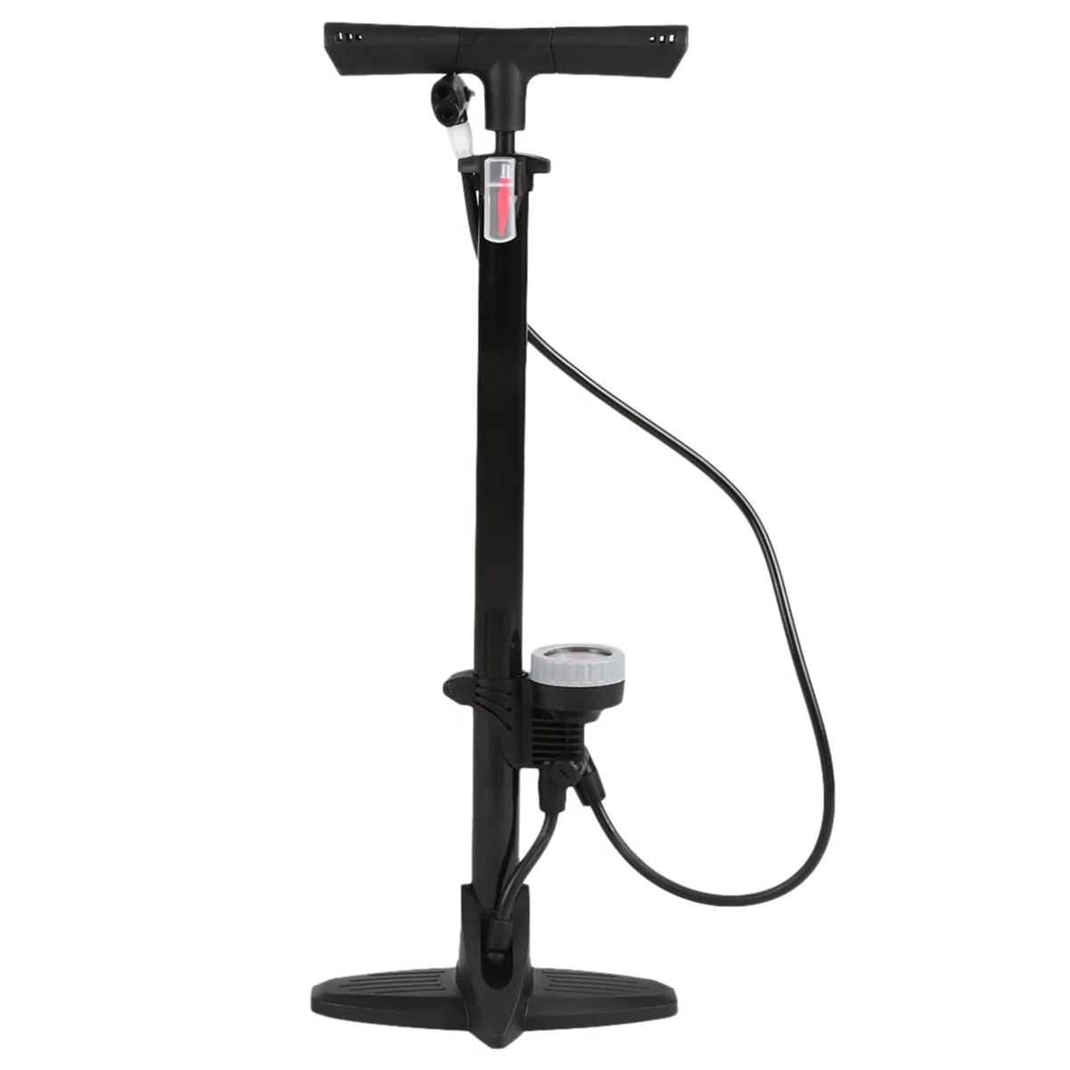 Pompa di Gonfiaggio da Pavimento per Bicicletta con Manometro Stabile e Durevole per Ciclista Alluminio 9,4 * 4,9 * 24,8 Pollici