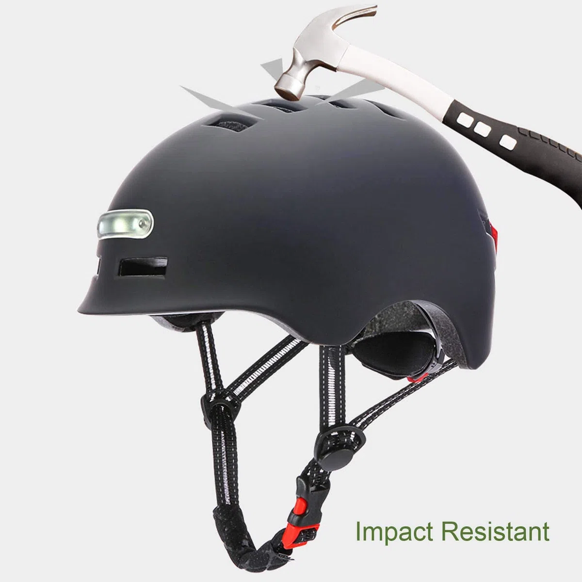 Casco da bici con luce, ricaricabile tramite USB, luce anteriore e posteriore, casco da bicicletta da strada, fodera in EPS ispessito, casco da ciclismo per ciclismo, auto equilibrio, skateboard
