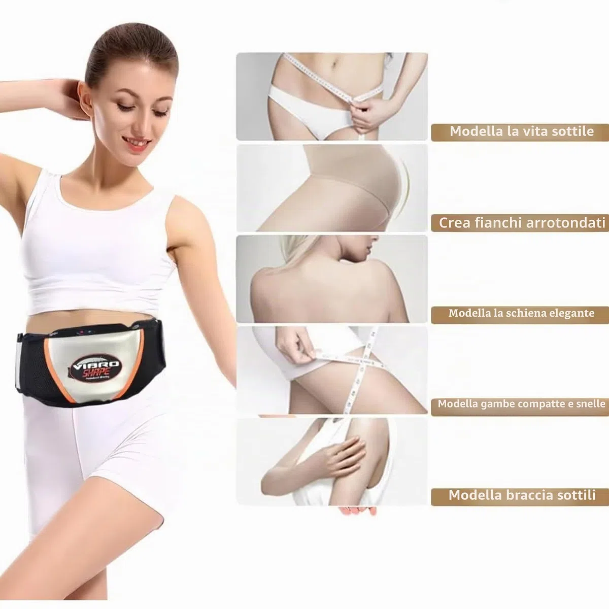 Cintura dimagrante e massaggiante a 5 livelli, regolabile da 120 cm, con funzione di calore, per bruciare i grassi, attrezzo fitness per casa e ufficio, per uomo e donna