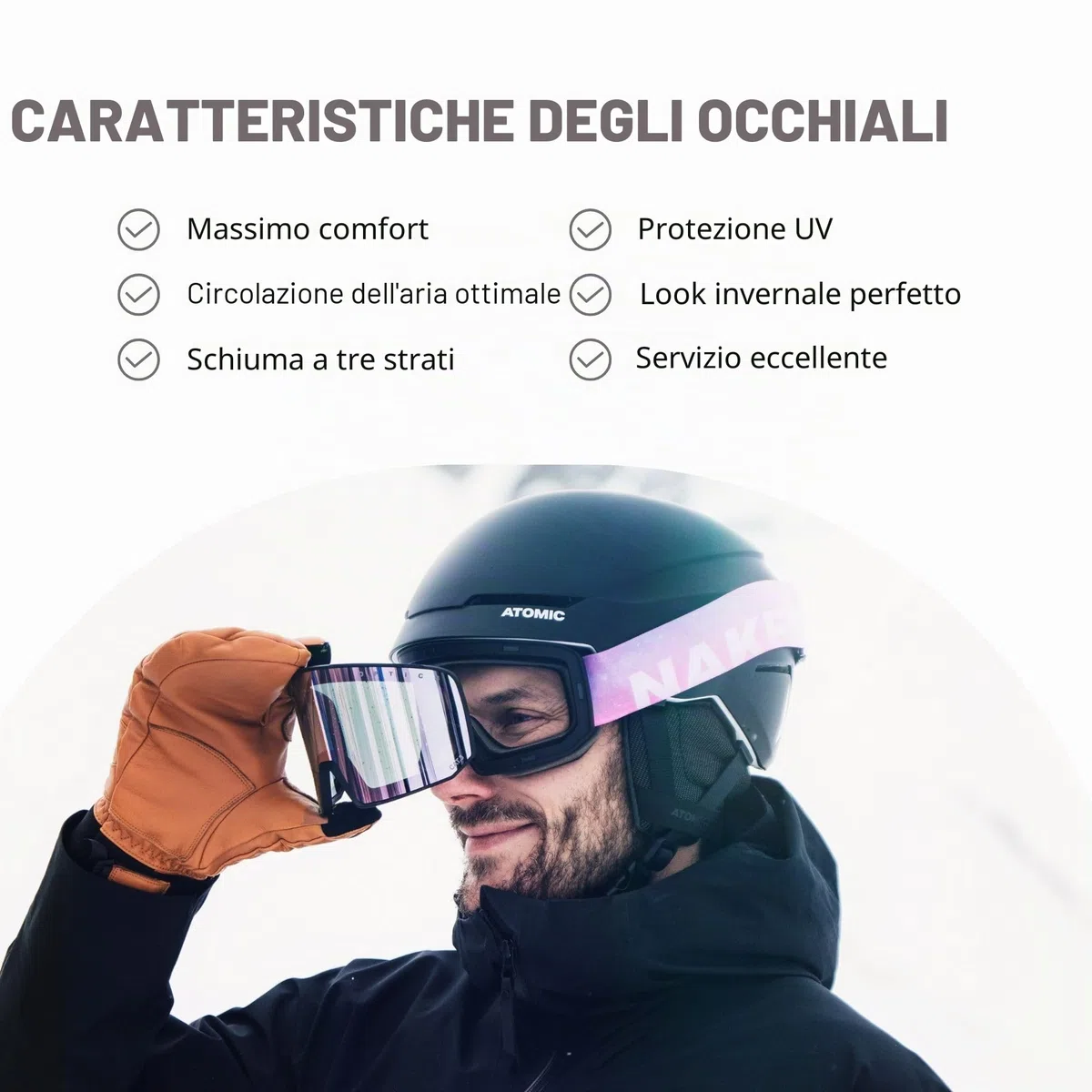NAKED Optics Occhiali da sci da snowboard