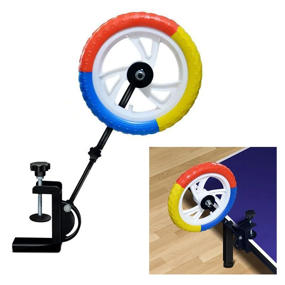 Dispositivo di allenamento per ping pong con Topspin regolabile, robot retrattile per allenamento da solo, portatile per esercizi di ping pong con morsetto principianti e giocatori avanzati