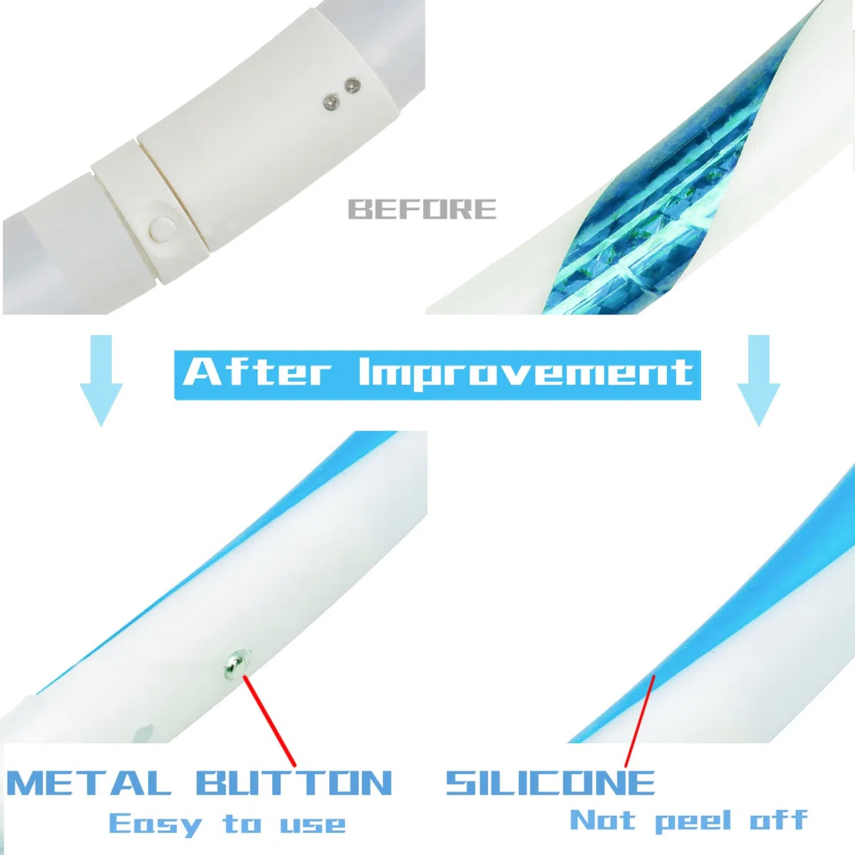Hulas Hoop per bambini a partire dai 6 anni e adulti per fitness, danza, esercizio, riduzione del peso, luce a LED， luce brillante
