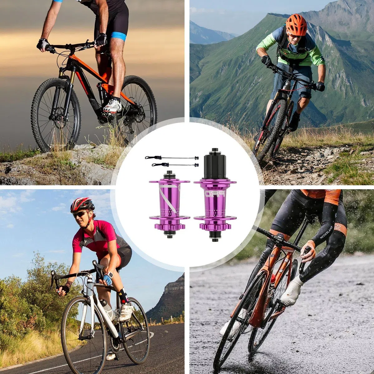 Mozzi per Bicicletta - Cuscinetto Ruota Mozzo Sgancio rapido, per Bicicletta | Mozzo per Mountain Bike, Set mozzo Universale, Componenti per Bicicletta, Mozzo Ruota in Lega di Alluminio, Moz