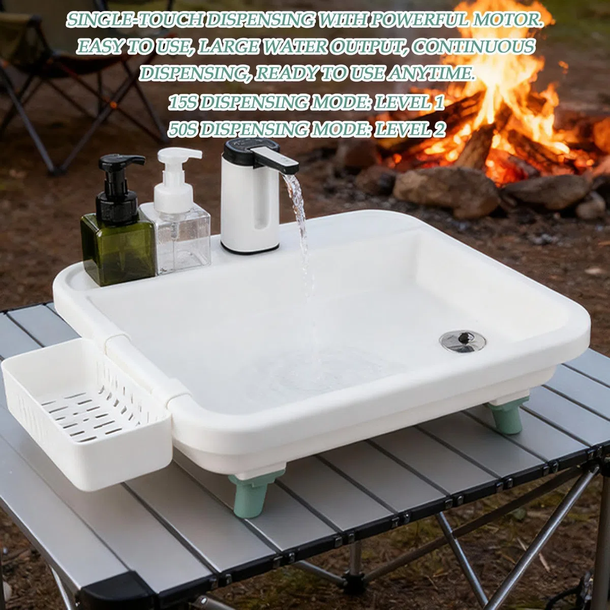 Lavello Da Campeggio Portatile Distributore D'Acqua Ad Alta Resistenza | Stazione Portatile Per Il Lavaggio Delle Mani Per Donne, Uomini, Adulti E Viaggiatori, Per Lavaggio Stoviglie, Cortile, BBQ