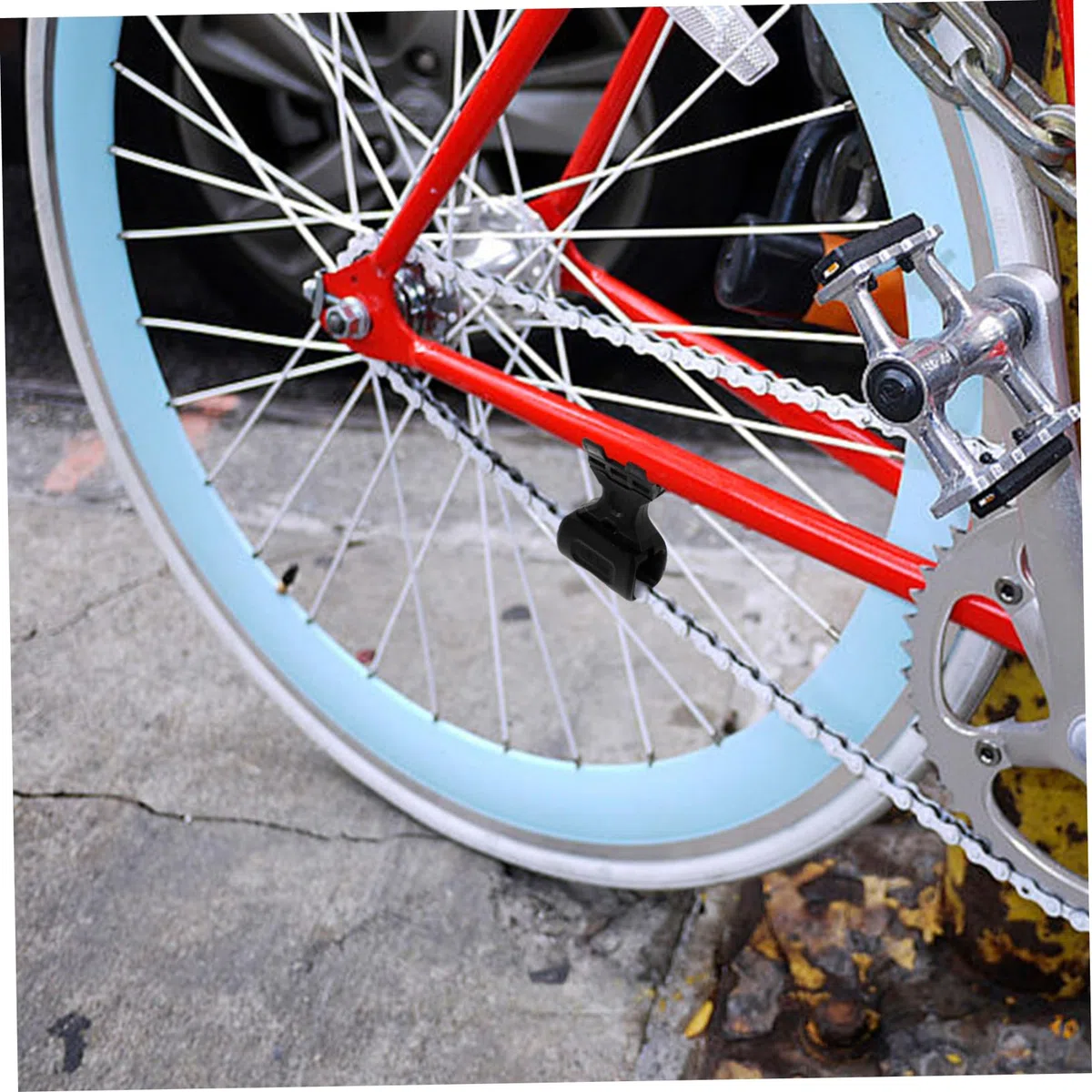 Hemobllo 5 Pezzi tendicatena montagna guida catena protettore della all'aperto guardiano della della bicicletta protezione della della bicicletta plastica Nero