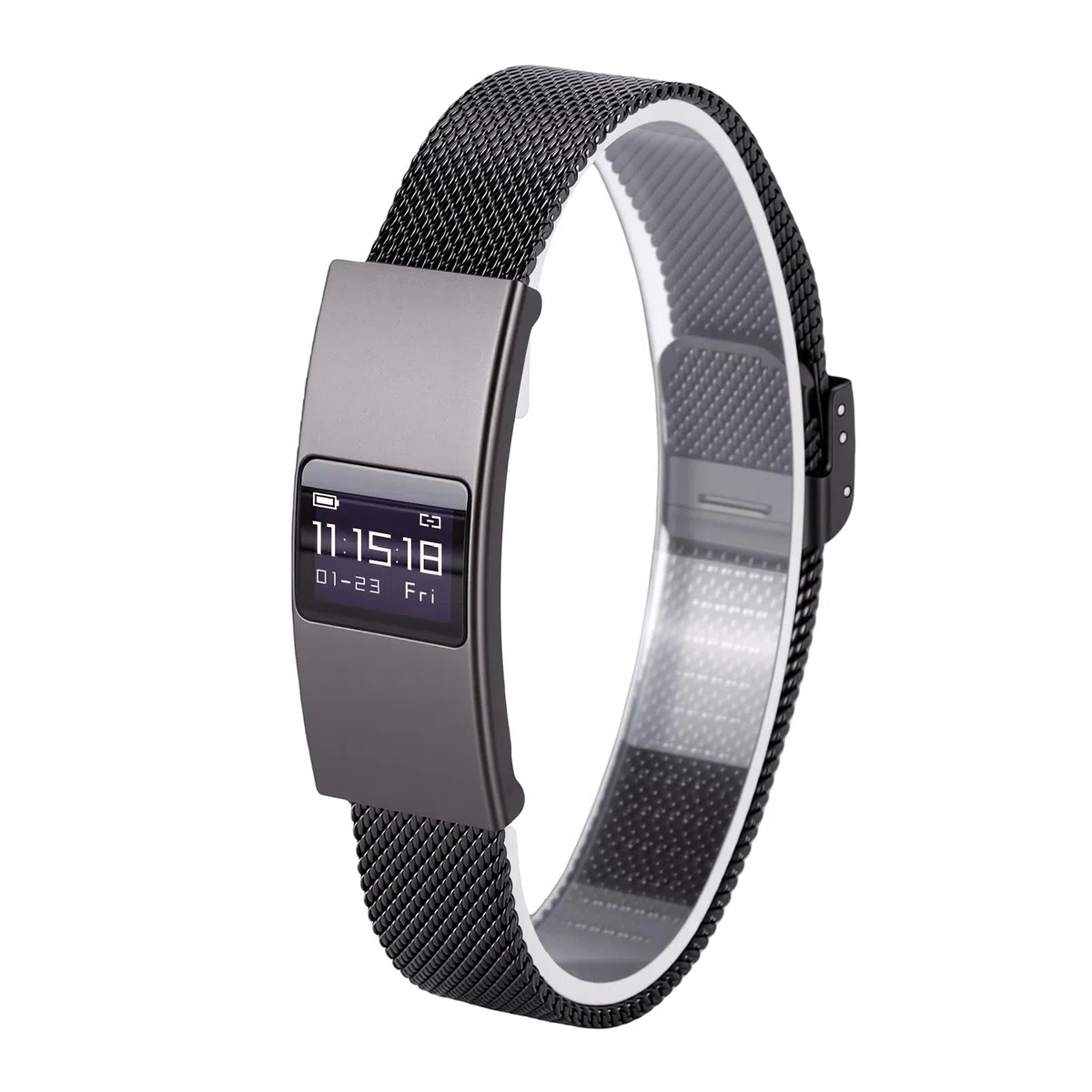 Tangxi Bracciale Intelligente con Cinturino Impermeabile IPX8 e Acciaio | Bluetooth 5.3, Monitoraggio delle Fasi del Sonno, Controllo Remoto della Fotocamera, Batteria da 5-7 Giorni, Ricarica