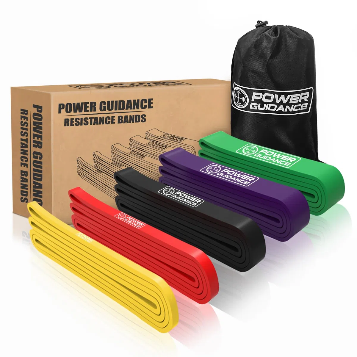 POWER GUIDANCE Bande di Resistenza, Pull Up Bande, Resistenza Band, Fascia per Esercizi per Stretching Del Corpo, Powerlifting, Allenamento Della Resistenza - Unità Singola