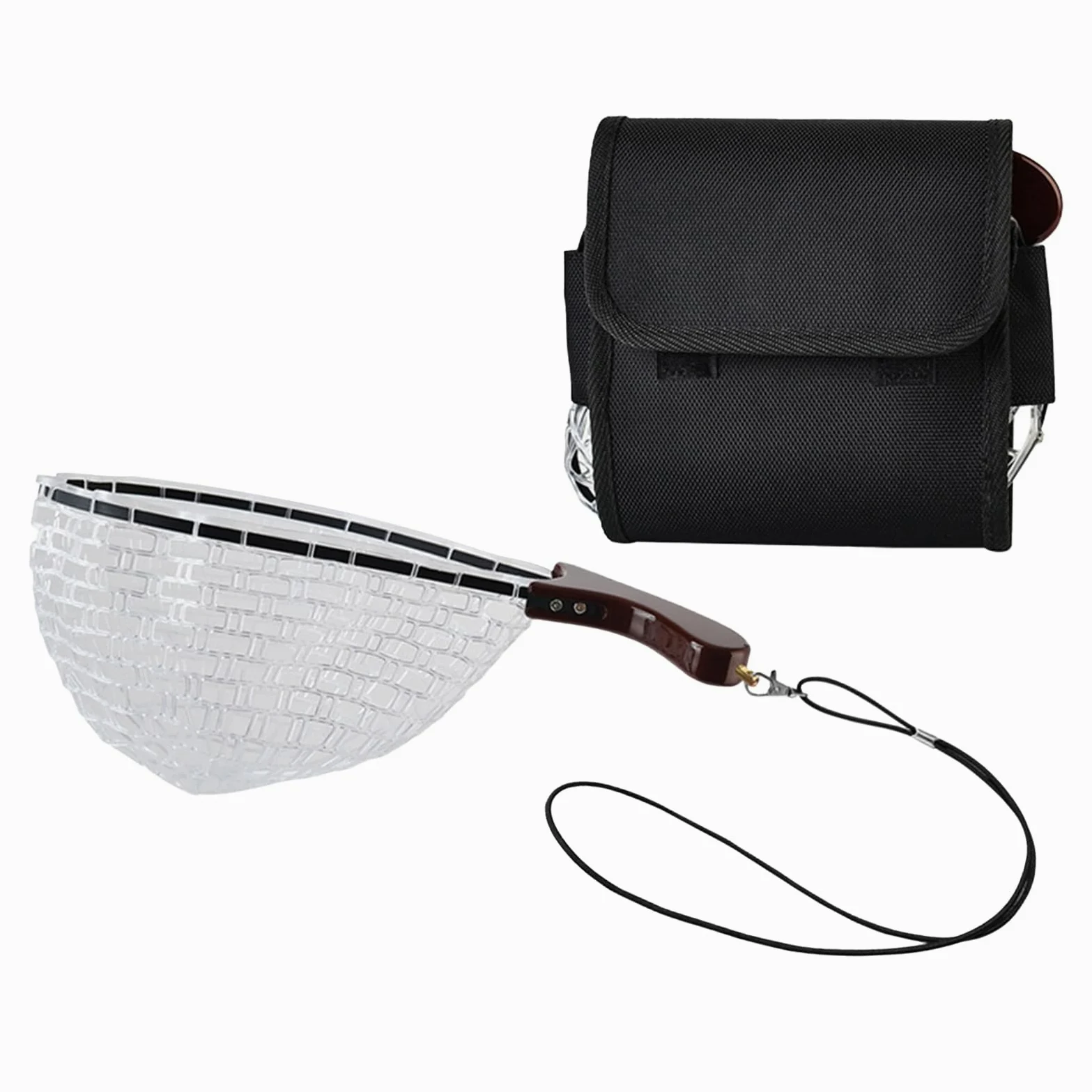 Rete da pesca pieghevole con manico per laghetto | Design portatile Live Caught Organizer Mesh per pesce gatto Fly piscine stagni spiaggia basso