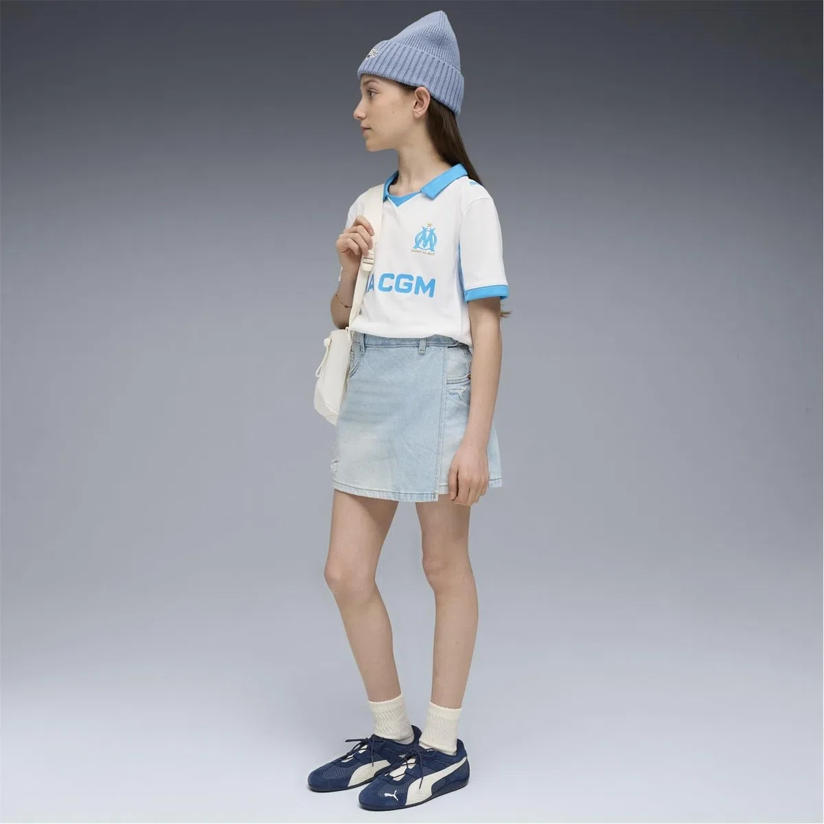 PUMA Olympique Marsiglia Replica Maglia Home Kids Bianco Bambini