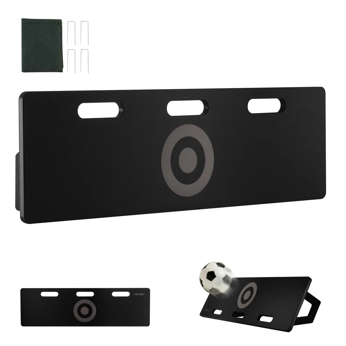 VEVOR Pedana da Rimbalzo da Calcio 1000 x 300 mm Parete Calcio Portatile, 2 Angoli di Rimbalzo, Pedana da Rimbalzo Pieghevole, Attrezzatura Allenamento per Bambini Adulti, Esercizi di Passaggio Tiro