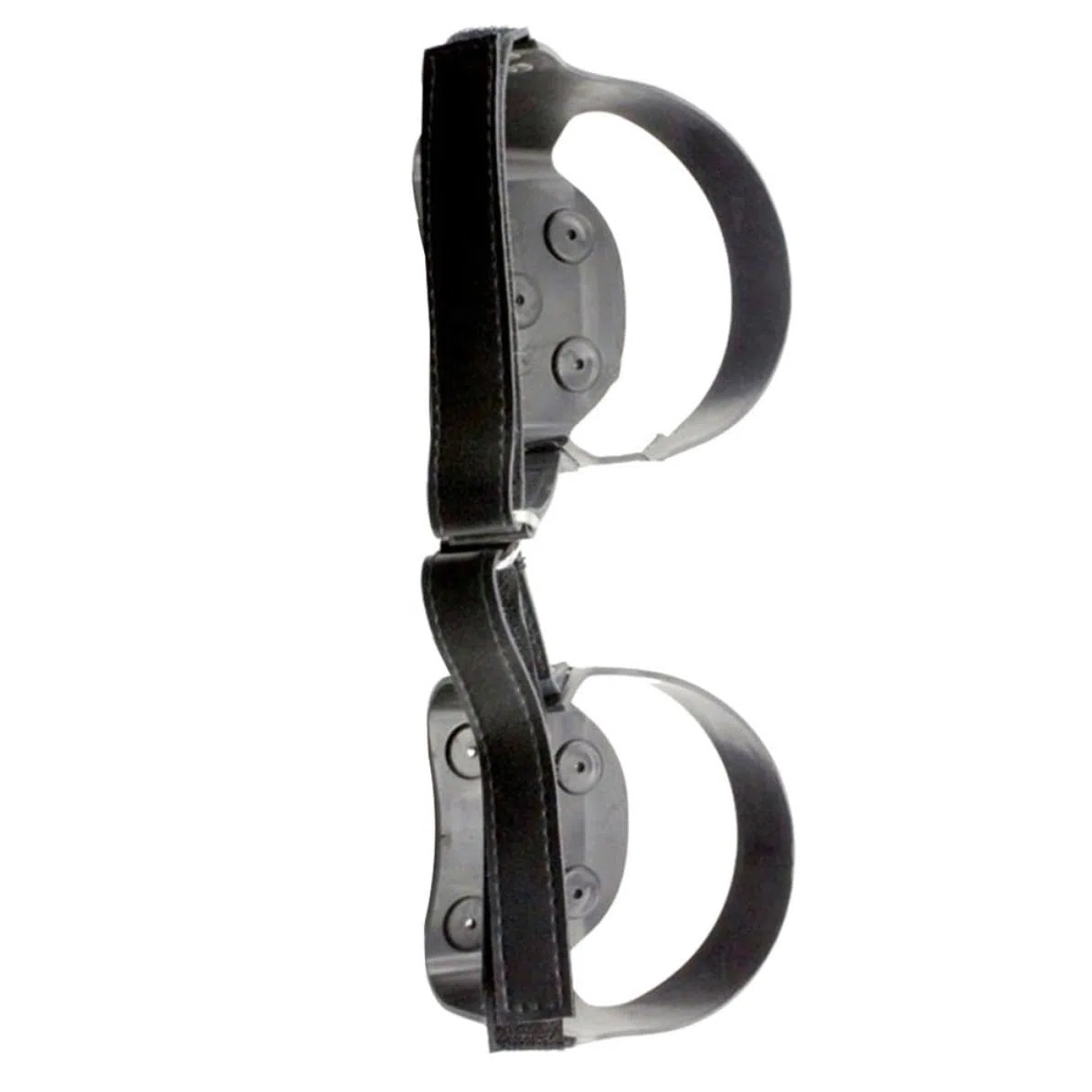 Ramponi Ghiaccio per Scarpe 5 Denti Silicone Nero Taglia l 39-42 | Acciaio Trattato a Caldo, Striscia Riflettente, per Trekking e Alpinismo