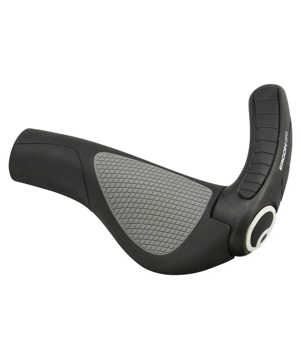 Ergon GP3-L Manopole per Manubrio Bicicletta, Nero, L