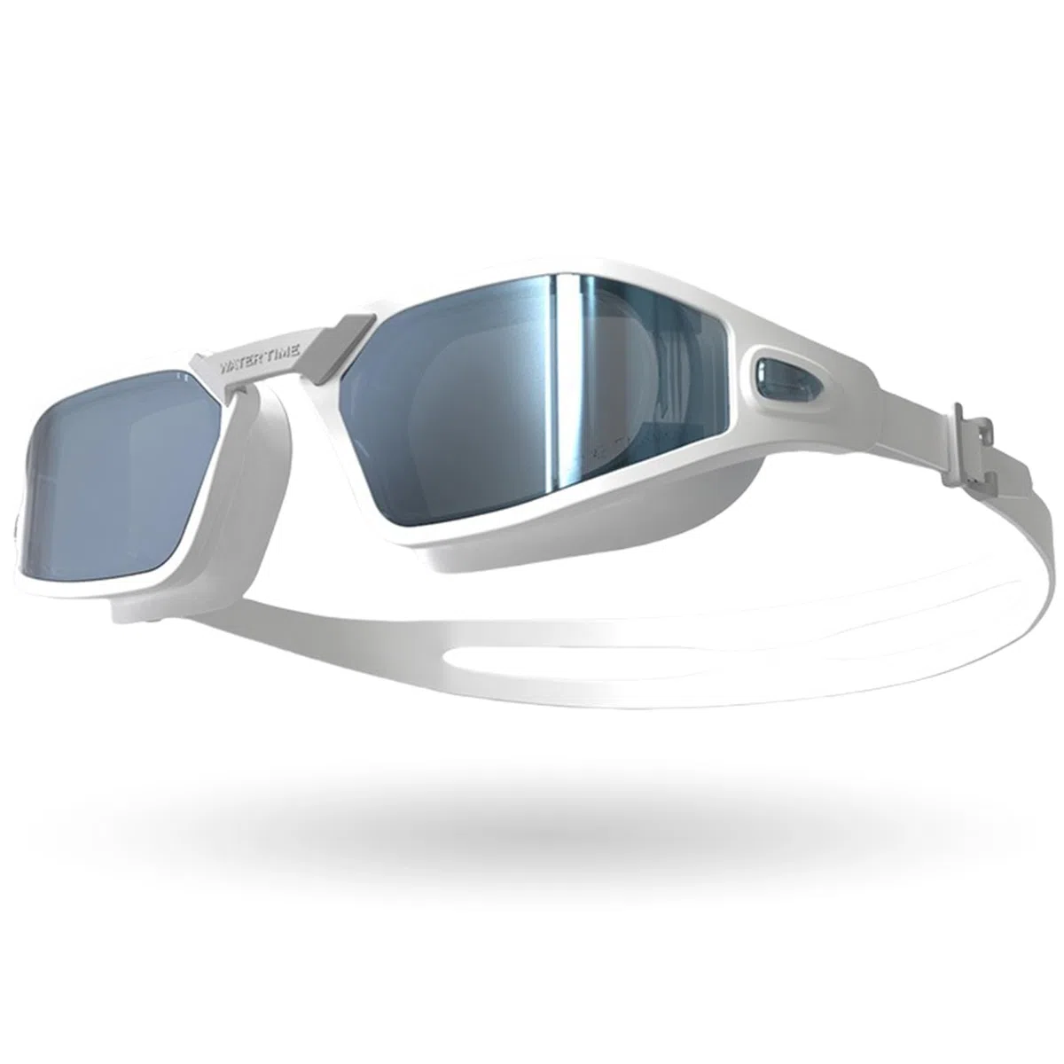Occhialini da nuoto polarizzati unisex, per donne, uomini, ragazzi, ragazze, 100% anti-appannamento e anti-UV, occhiali alla moda (bianco)