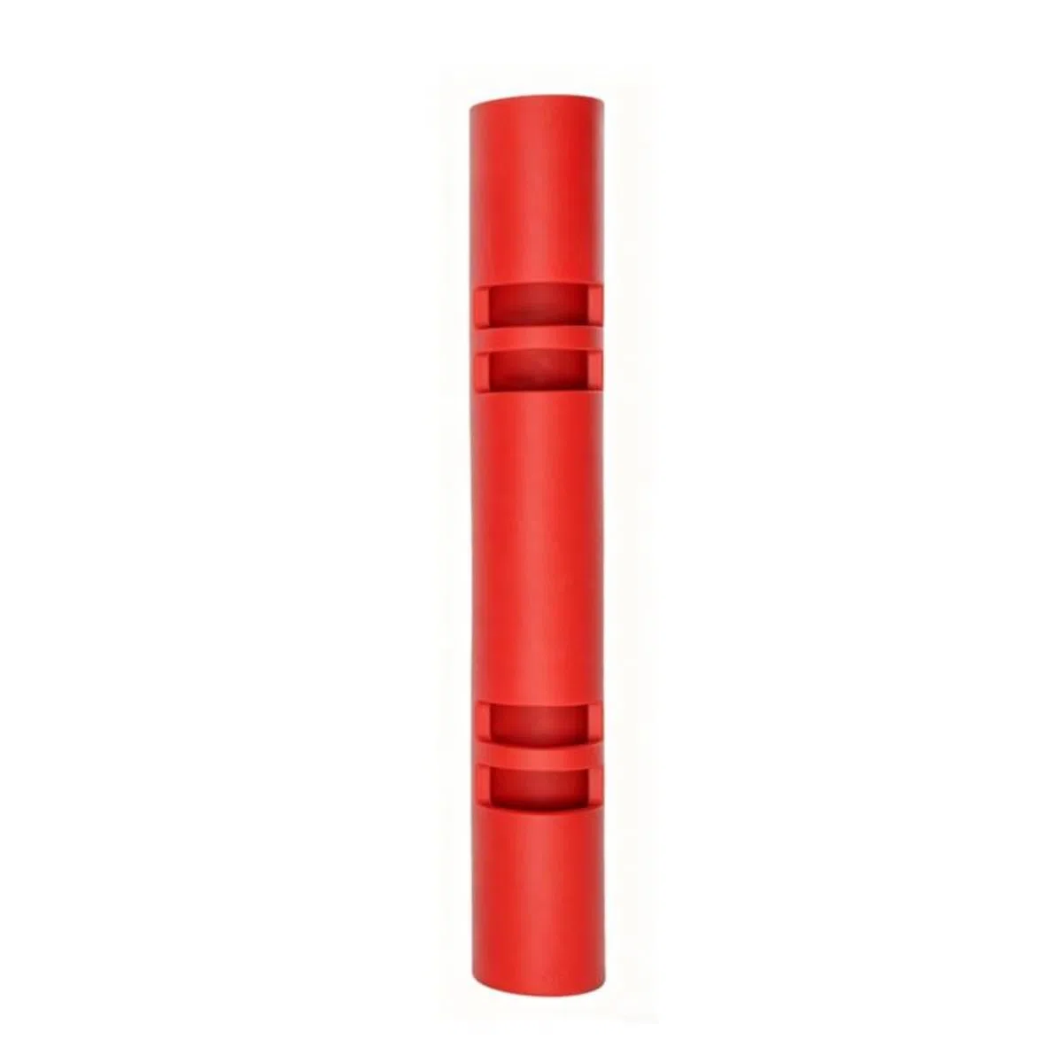 LOVIVER Tubo Palestra Attrezzo Fitness Cilindro Esercizi Barra con Maniglie Texture Antiscivolo in Gomma Naturale Adatto per Atleti Appassionati Fitness, Rosso, 6KG
