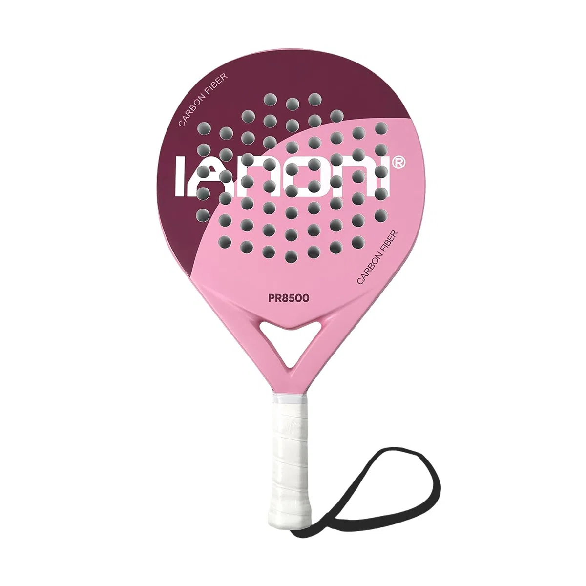 IANONI Racchetta da padel con superficie in fibra di carbonio con nucleo in schiuma EVA Memory Flex Foam Racchette da tennis Paddle Racchetta da tennis-8500 rosa