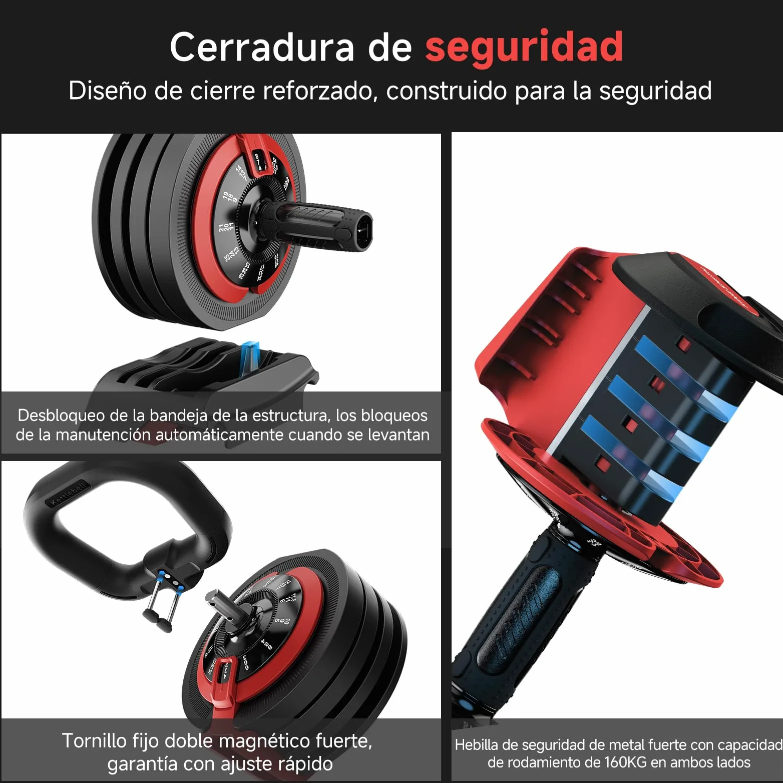 Set di Manubri Regolabili, 3 in 1 Peso Della Mano per Donne e Uomini a Casa, Attrezzature per l'allenamento Della Forza, Sollevamento Pesi, Manubri per Bodybuilding (Una Manubri e Altri Accessori)