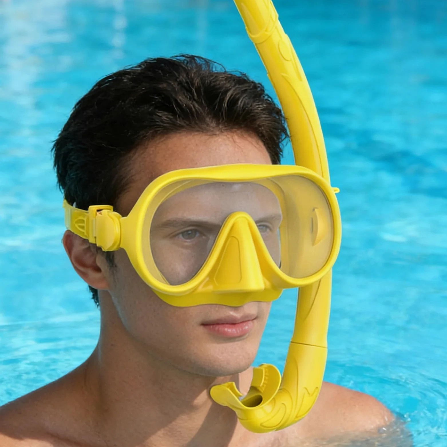 Occhiali da snorkeling panoramici a 180 gradi, per immersioni subacquee, snorkeling, apnea, nuoto, immersioni, snorkeling, anti-appannamento