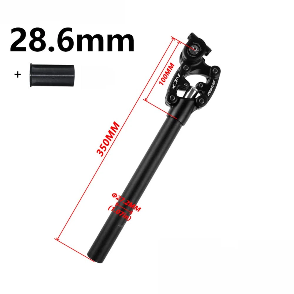 Reggisella Ammortizzato, 27.2MM,28.6MM,30.0MM,30.4MM,30.9MM,31.6MM,33.9MM Canotto Sella Ammortizzata Bici,Tubo Ammortizzati Telescopico per Bicicletta ​da Corsa Nero,28.6MM