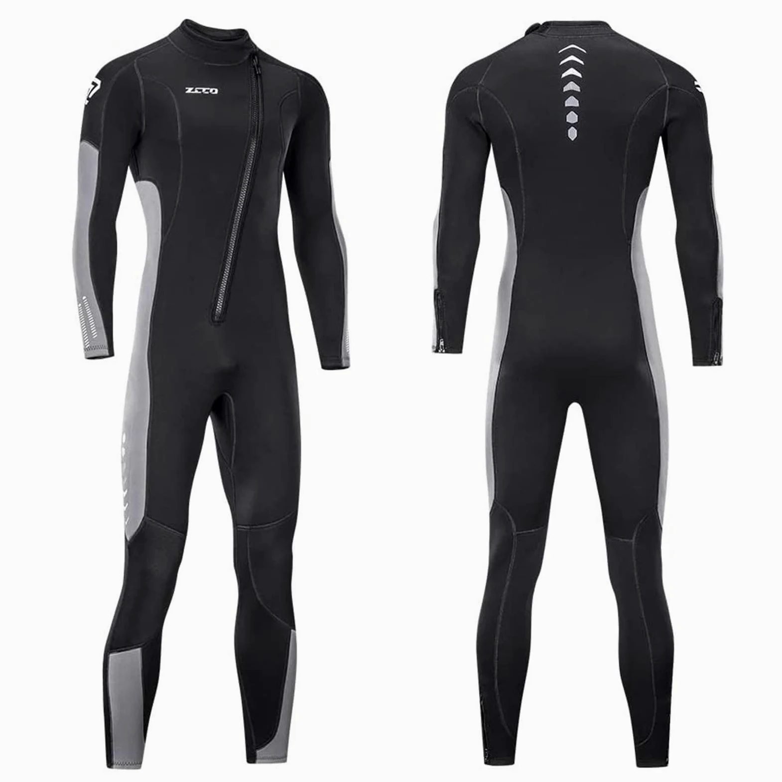 Muta da uomo e da donna, in neoprene, 3 mm, con cerniera frontale, per immersioni, surf, acqua fredda