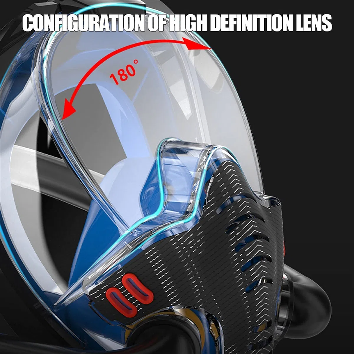Maschera da Snorkeling per Bambini， Adulti， Maschera Subacquea， Maschera Integrale per Snorkeling， Maschera antiappannamento， Maschera Subacquea per Nuoto，