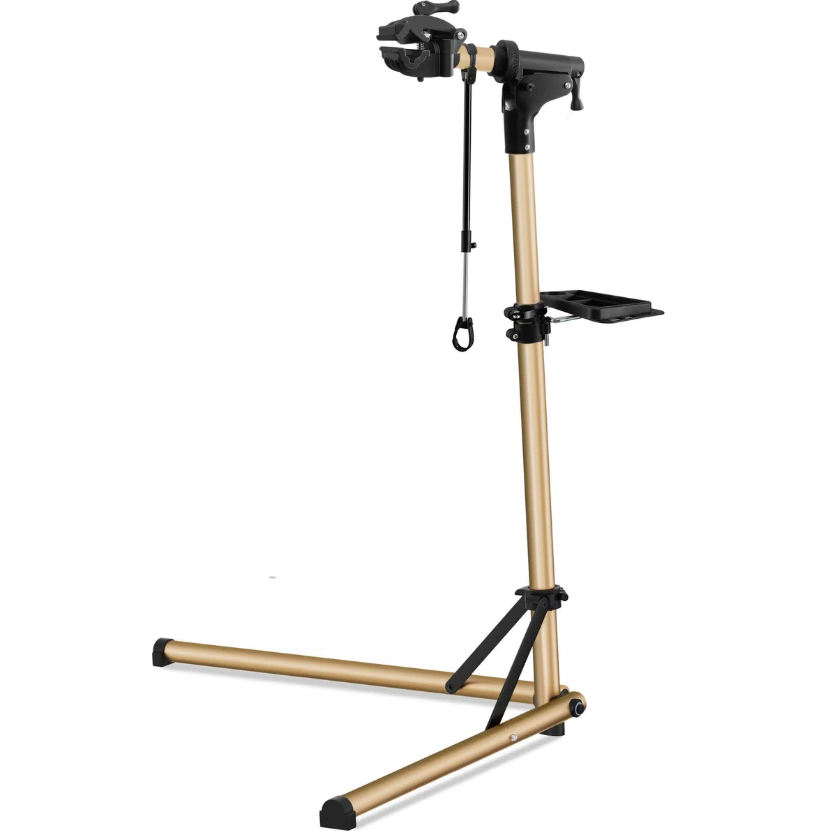 Cavalletto da Riparazione e Montaggio in Alluminio per Bici, Completamente Pieghevole, Doppio Blocco di Sicurezza, Compatto, Ultraleggero, Vassoio Magnetico per E-Bike/Mountain Bike