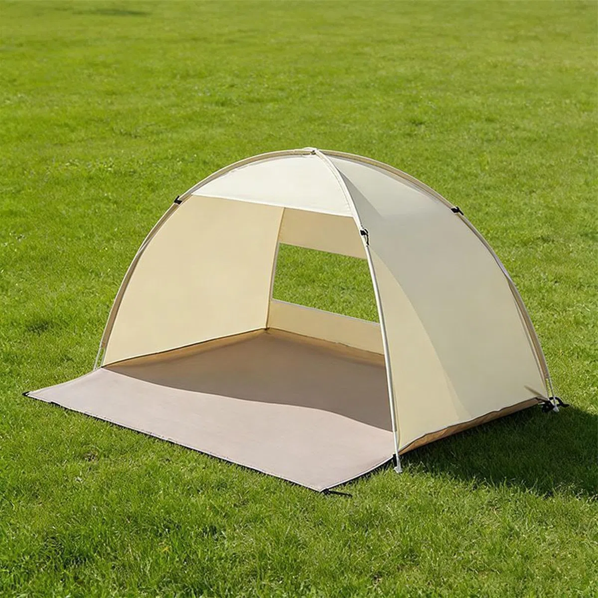 Tenda da Spiaggia Solare Portatile con Montaggio Facile | Tenda da Spiaggia per Campeggio Esterno 3-4 Persone Giardino Famiglia Picnic Pesca Escursionismo Viaggio Trekking