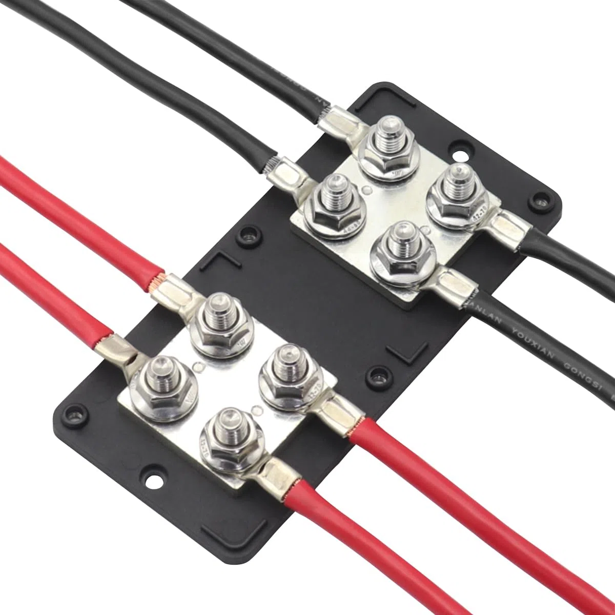 Bus Bar Rame Barra di bus 12V-48V CC 400A con terminali per perni 8xM10 Blocco di distribuzione dell'alimentazione Batteria per Heavy Duty Busbar 400 Amp per Auto Marina Barca RV Solare