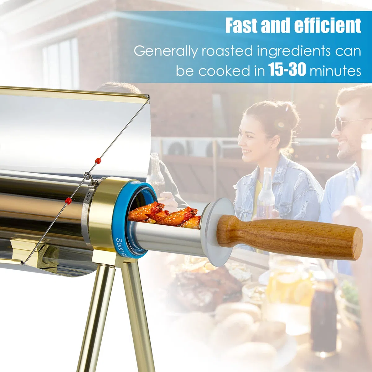 RSGK Parrilla Solar para Acampar, Horno Solar Multifuncional Estufa Portátil Utensilios De Cocina para Acampar Y Equipo De Supervivencia, para Mochileros Y Caminatas