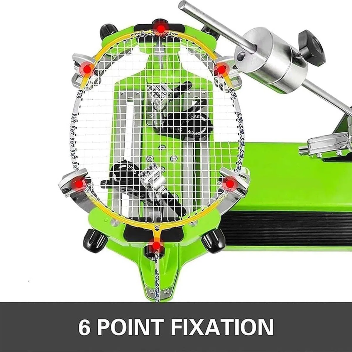Incordatrice professionale per racchetta con sistema fisso a 6 punti e rotazione a 360 gradi per tennis e badminton