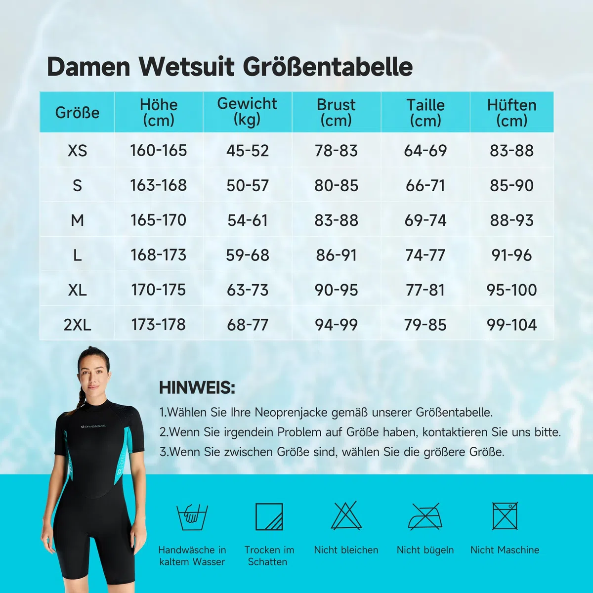 Mute corte in neoprene per uomo e donna, 3 mm, muta subacquea in neoprene, chiusura posteriore, a maniche corte, per immersioni, snorkeling, surf e nuoto