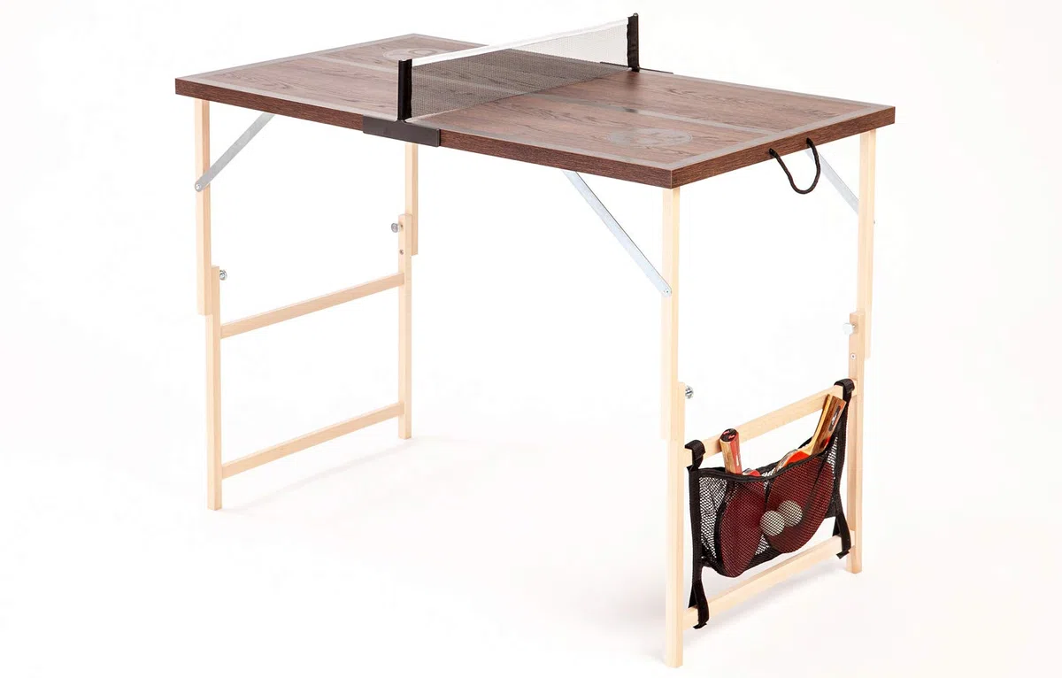 Mini Tavolo da Ping Pong con Rete | Prodotto di qualità Realizzato in Austria | Pieghevole | Facile da trasportare | al Coperto | All'aperto | Partito | Bambini | Adulto