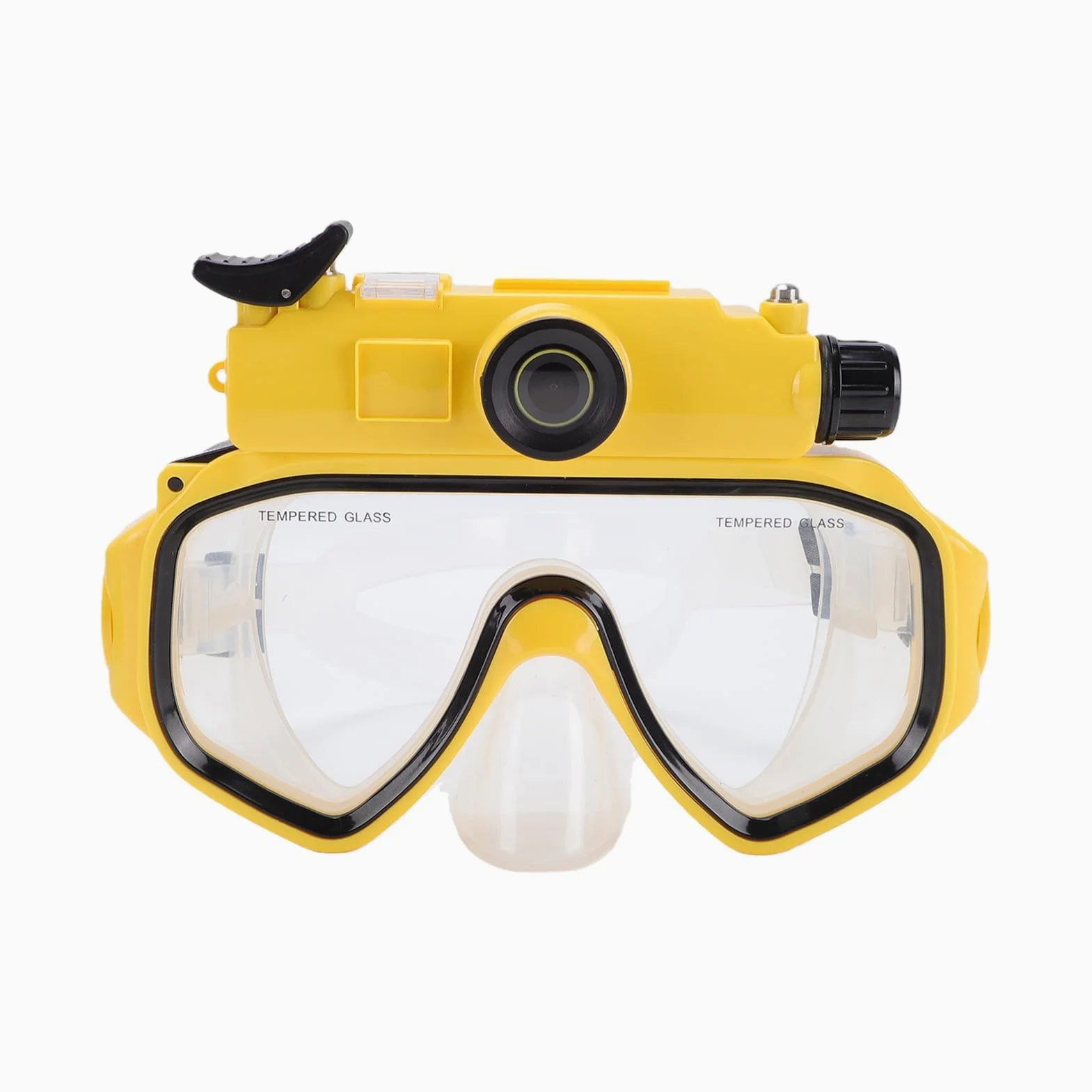 CCYLEZ Maschera Subacquea con Videocamera 2K, Angolo Grandangolare 100° per | Cornice in ABS e Silicone, Impermeabile Fino a 15m, Foto da 50MP, Batteria da 600mAh, Supporto WiFi Tramite app.