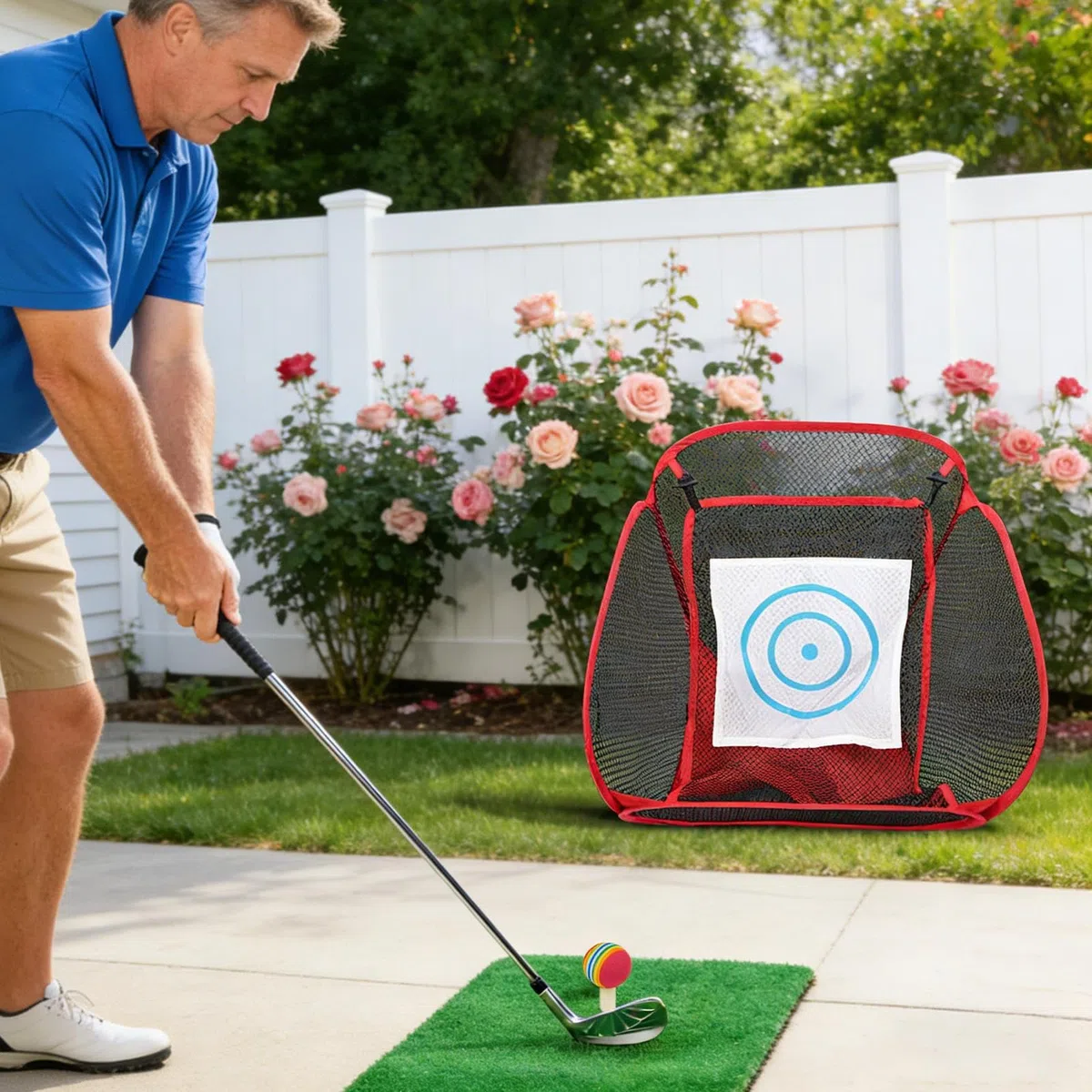 Chipping per Golf Accessorio Portatile Per Allenamento Di Swing | Rete Allenamento Bersaglio Per Golfisti Per Padre Nonno Marito Golfista Principiante Amanti Del Golf Outdoor Casa Ufficio