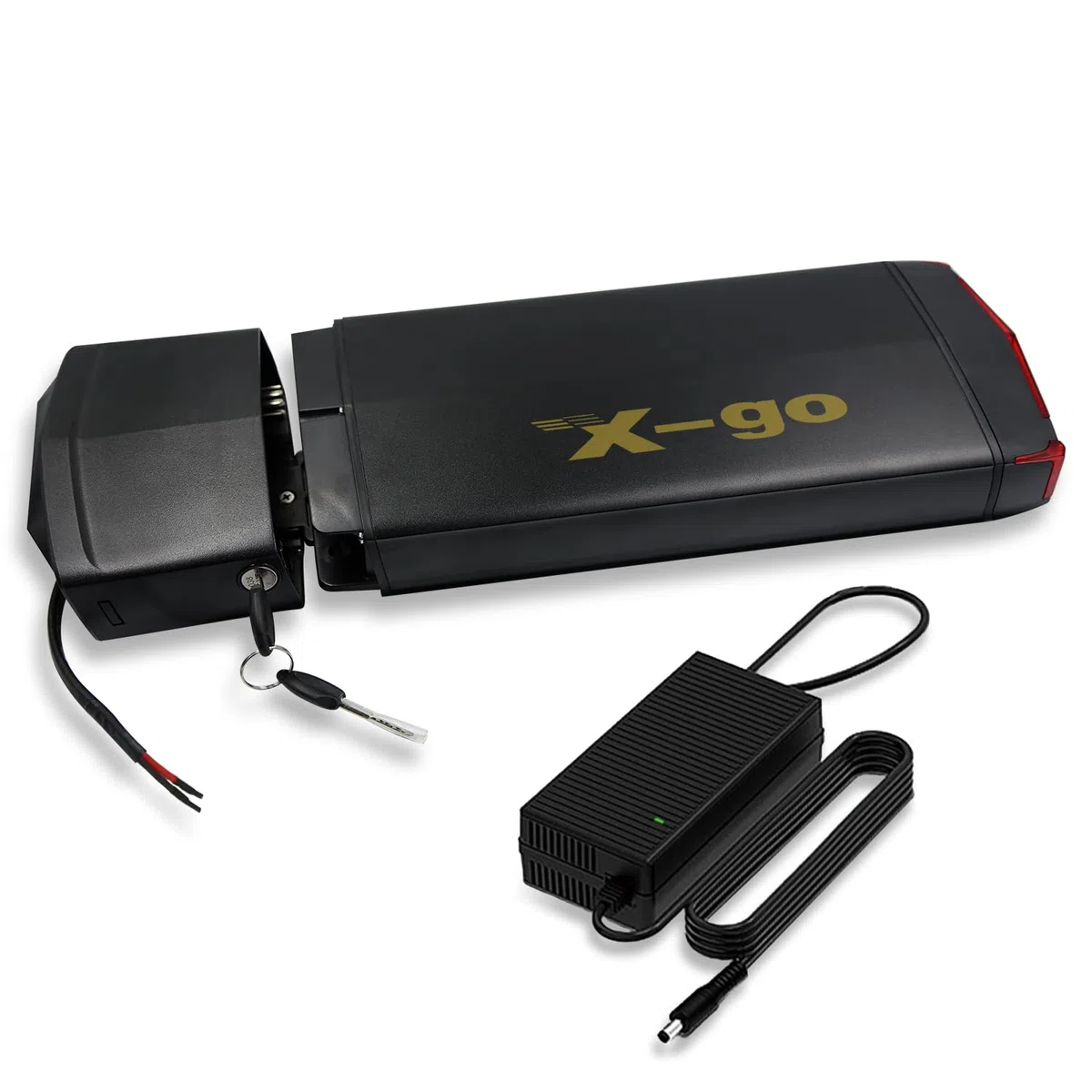 36 V 13 AH Batteria Bici Elettrica per Portapacchi con Caricabatterie, Interruttore di Accensione e Blocco di Sicurezza, Batterie per Biciclette Elettriche 26"- 28", per Motore