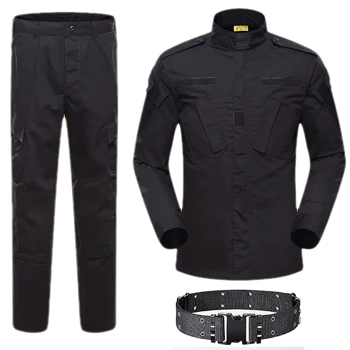 ATAIRSOFT Men Tactical BDU uniforme giacca camicia e pantaloni tuta nero BK per esercito militare Airsoft Paintball caccia gioco di guerra