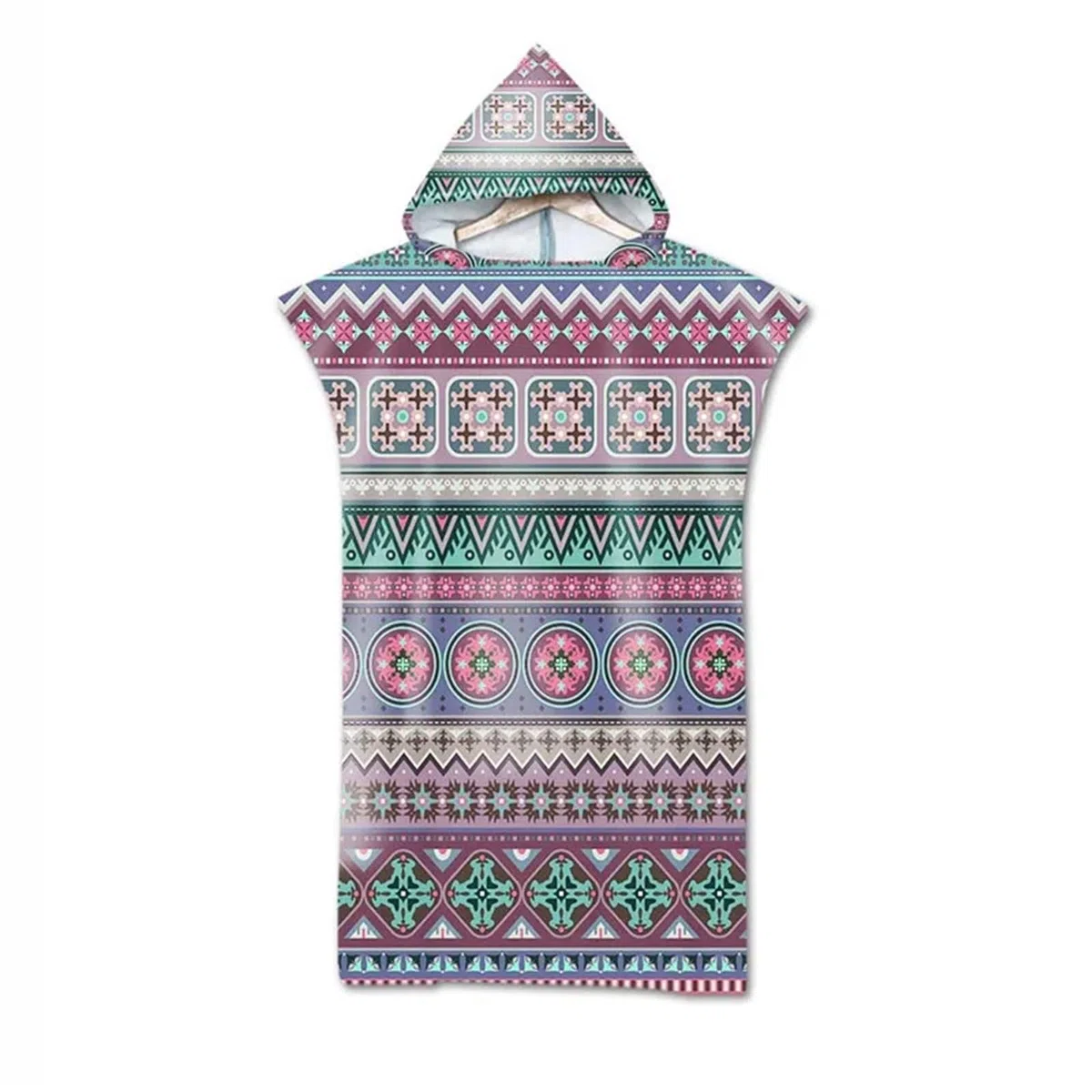 Poncho con cappuccio for asciugamano da bagno for adulti e bambini, abbigliamento spiaggia Poncho da Spiaggia(Grey)