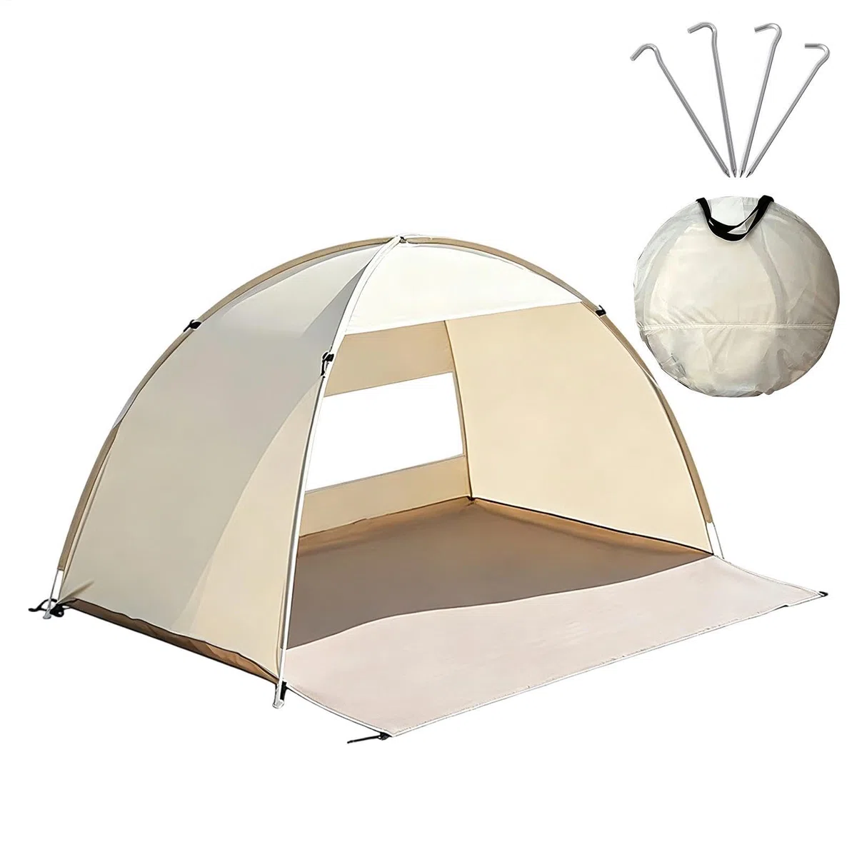 da Spiaggia Solare Portatile con Montaggio Facile | Tenda da Spiaggia per Escursionismo Viaggio Pesca Picnic Famiglia Campeggio Esterno da 3-4 Persone