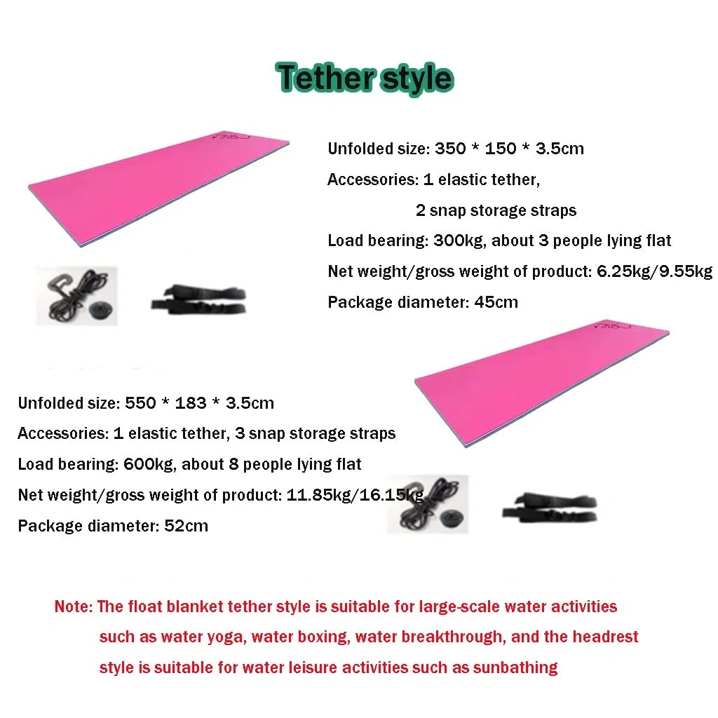 Tappeto Galleggiante Tappetino Galleggiante in Schiuma XPE, Adatto a 8 Persone for Prendere Il Sole/Picnic/Sport Acquatici, può sopportare 1322 libbre