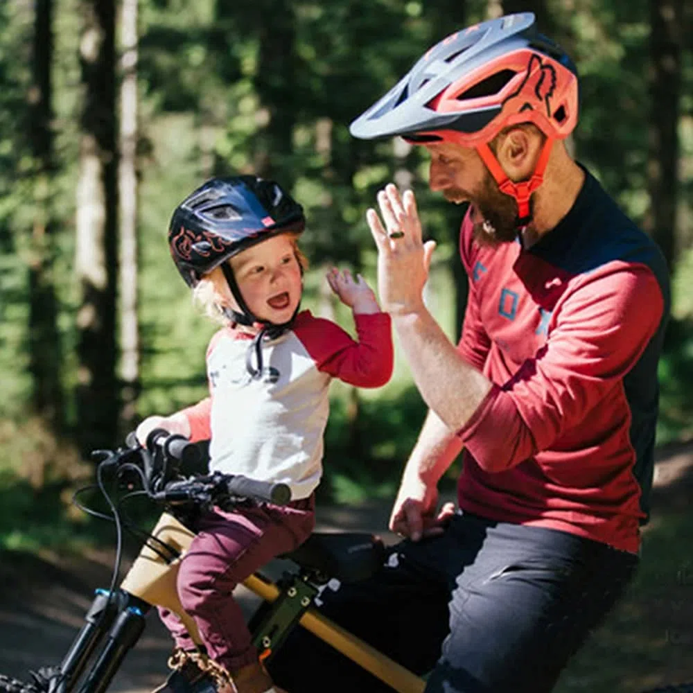 Seggiolino per Bici da Mountain Bike, Rimovibile, per Bambini di 2 – 5 Anni, Compatibile con Tutti Gli Adulti MTB (Sedile e Maniglia)