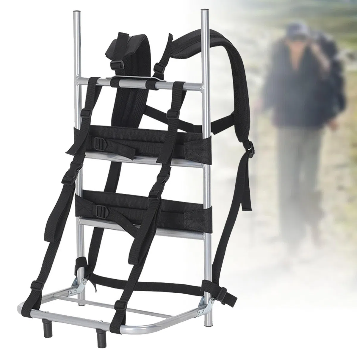 Telaio per Zaino da Trasporto Pesante, Zaini da Escursione in Nylon in Lega di Alluminio, Leggero Telaio per Borsa Piegato Zaino Pratico Portatile per Campeggio, Escursionismo, Arrampicata, l
