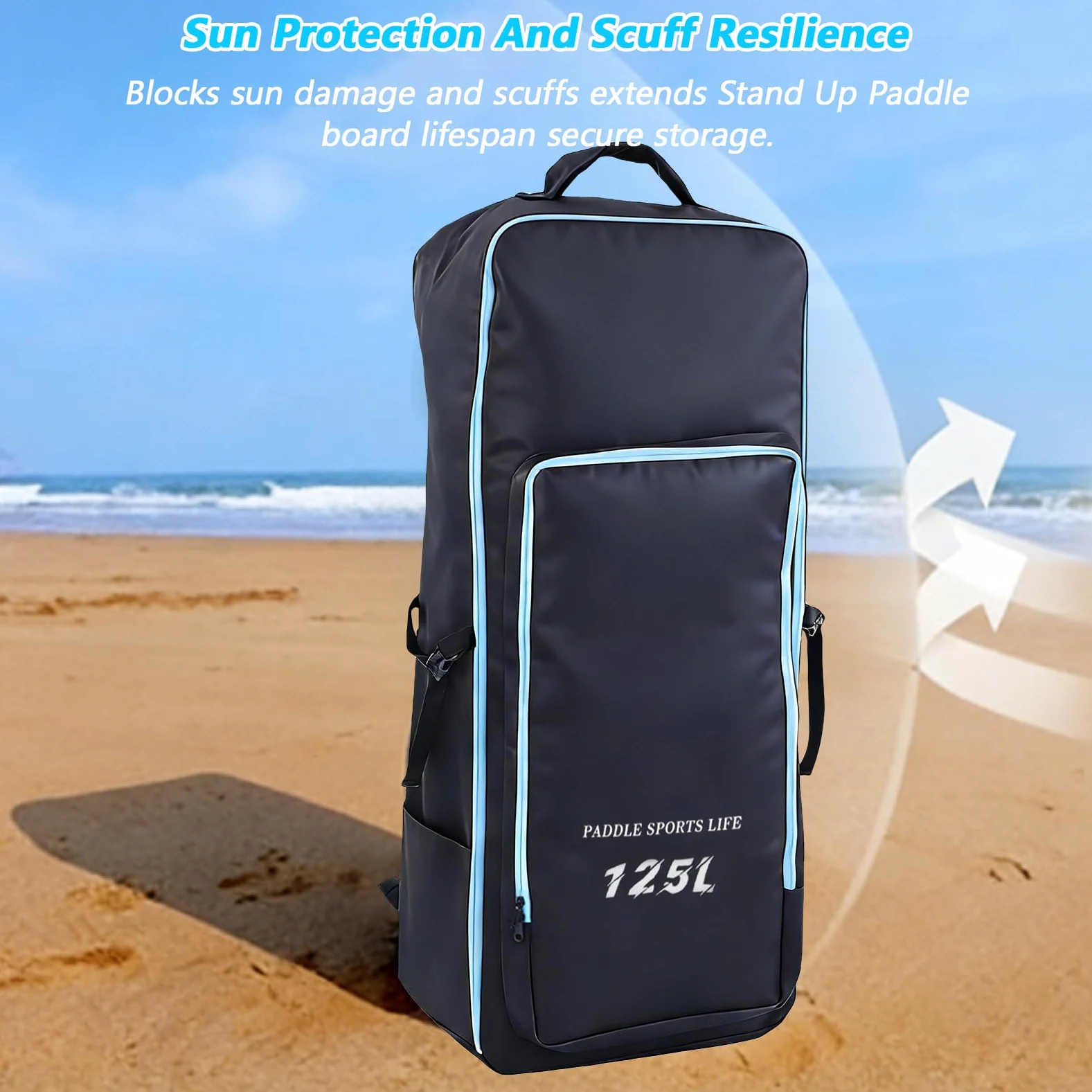 Zaino da Paddle Board di Grande capacità, Zaino da Stand Up Paddle con Design di Facile Accesso per Attrezzatura Avventura All'aria Aperta, Tessuto Oxford Viaggio Leggero