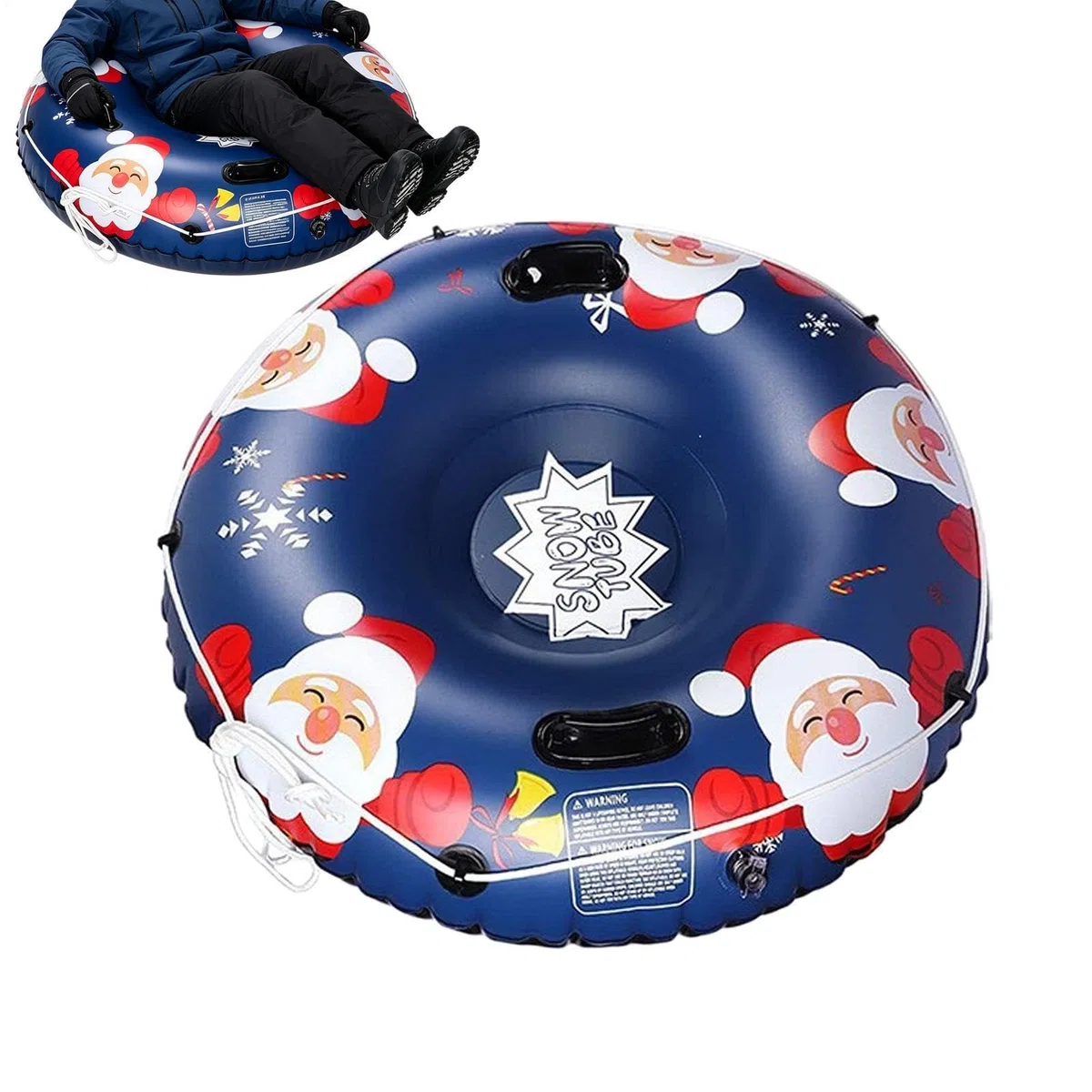 Inflatable Snow Sled | Heavy Duty Cold-Resistant | Outdoor Winter Sledding | Snowboard Sledding Tubes For Christmas Snowboard Beach Parks Backyards Gardens Skating Skiing Outdoors Rescue
