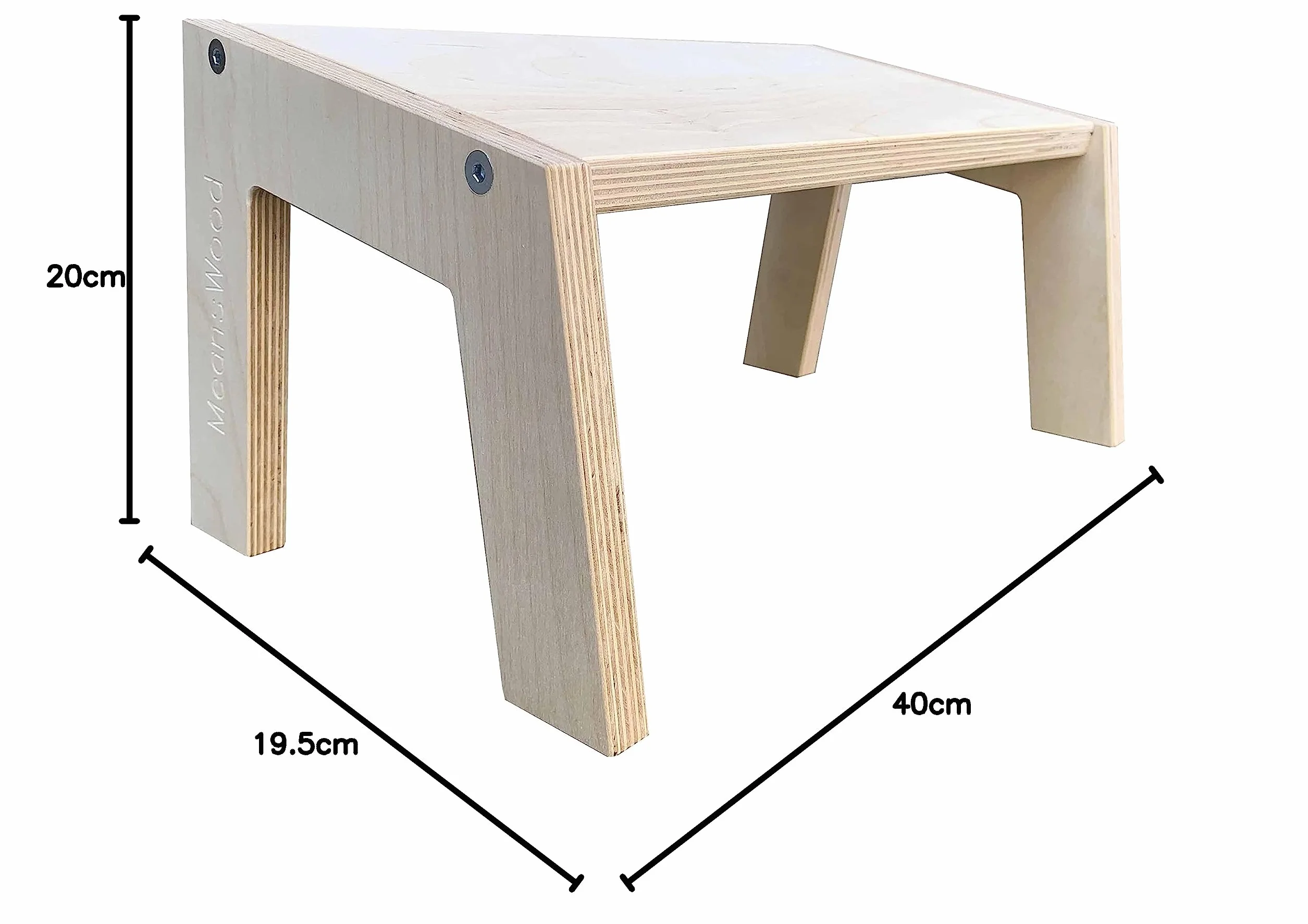 MeansWood Panca Ergonomica da Meditazione, Sgabello in Legno per Meditazione, Sedia Posturale, Relax Profondo
