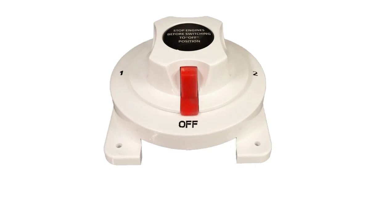 Navpower - Staccabatterie Selettore Deviatore Interuttore di interruzione 12/24 v - Posizioni 1/2/BOTH/OFF Materiali Alta qualità - Barca Camper Gommone 1 o 2 Batterie