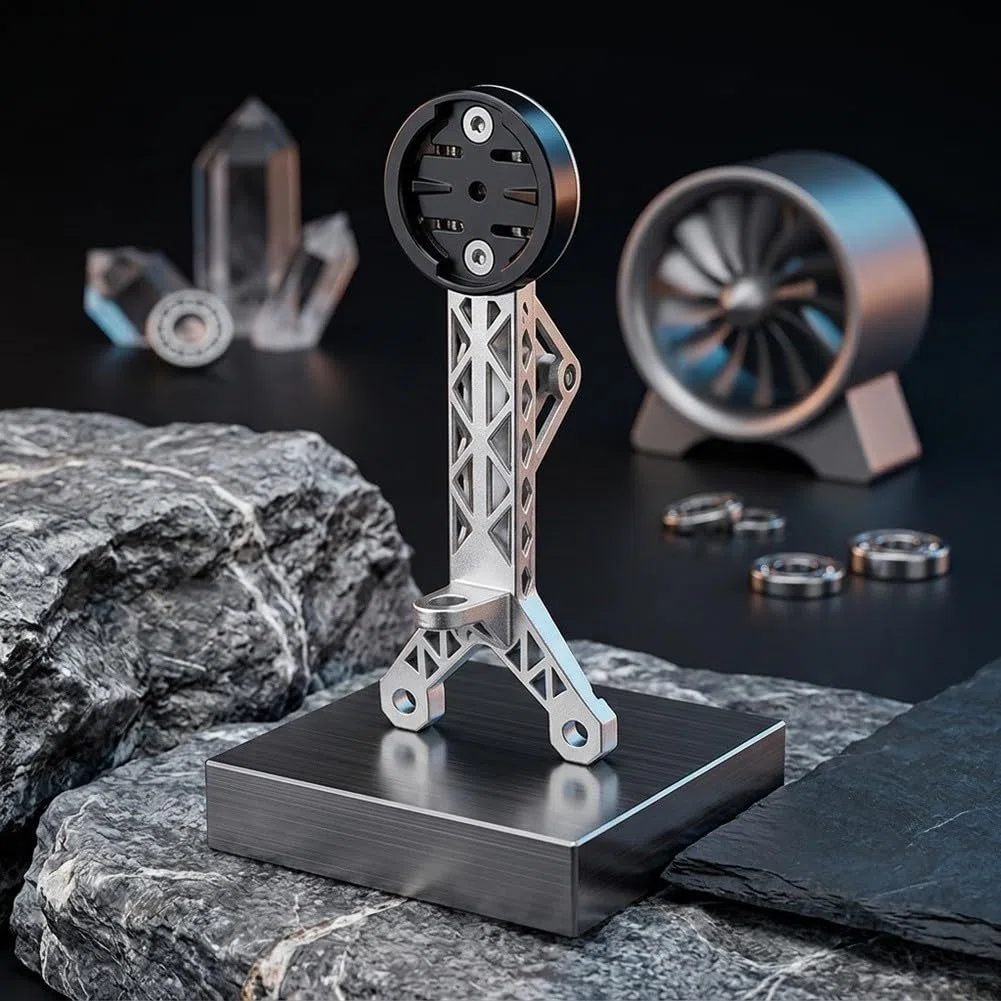 Supporto Ciclocomputer in Ultraleggero 110mm Supporto Ciclocomputer | Lega TC4 aerospaziale, resistenza urti, smorza vibrazioni, finitura opaca, ideale gare