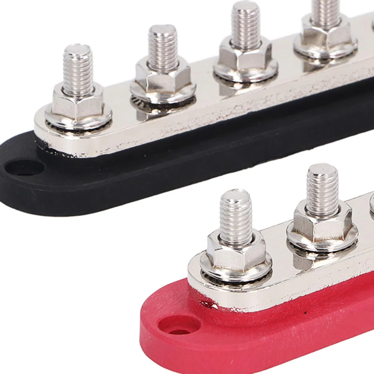 2 Pcs 300A 12V - 48V BAR Terminal Block Distribuzione di Potenza con Copertura, Auto Automobilistica in Barca in Ottone Automobilistico Marino per Auto per le Barche Yacht