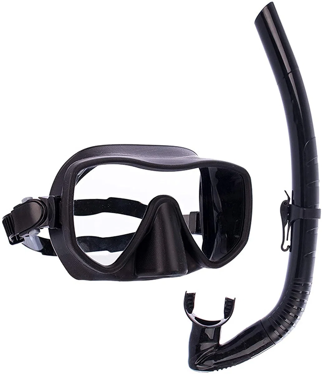 MRKU Maschera da Snorkeling Integrale, Occhiali da Sub Impermeabili ad Alta Definizione, Set da Snorkeling Completamente Asciutto, Adatta al Viso, respirazione Confortevole, Adatta per Adulti